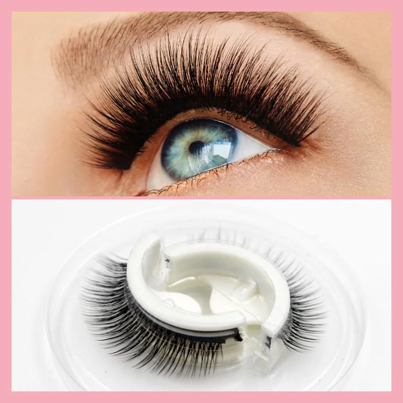 TavvitaImp010 self-adhesive false eyelashes for women. No glue needed for quick, easy, and instant beauty application.