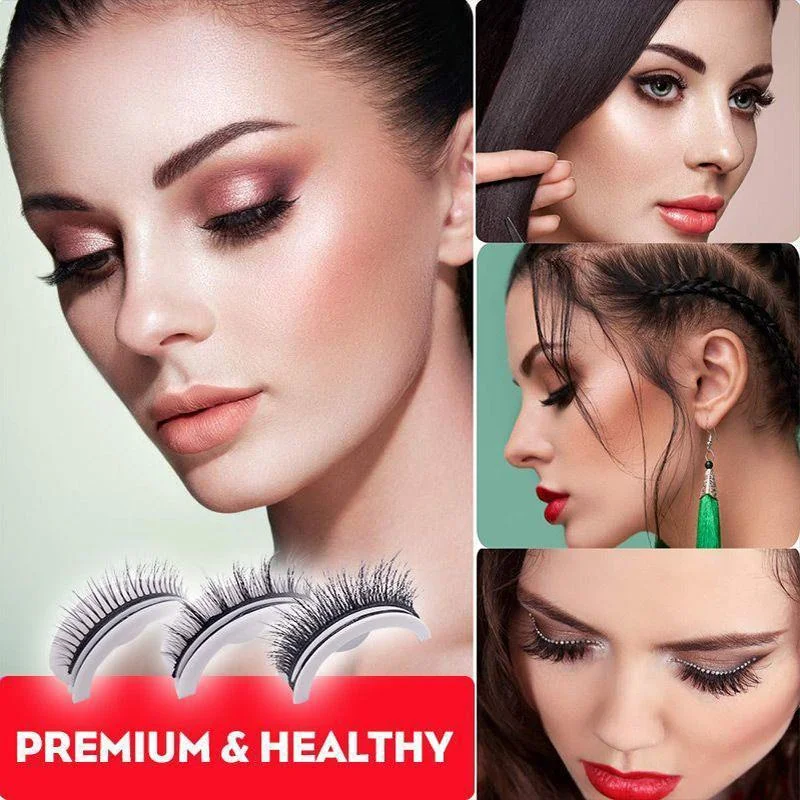 Say goodbye to glue! Instant self-adhesive false eyelashes for women. Easy application & a natural, beautiful look.
