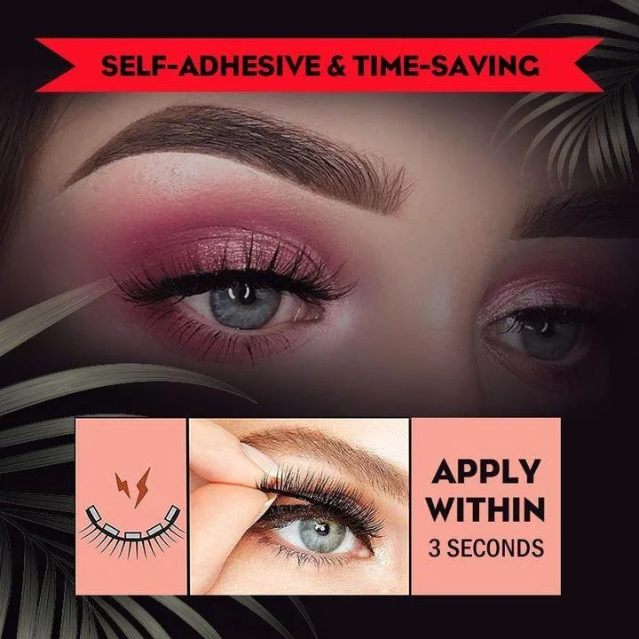 Essential makeup accessory: Women's instant self-adhesive false eyelashes. Reusable, no glue needed for stunning eyes.