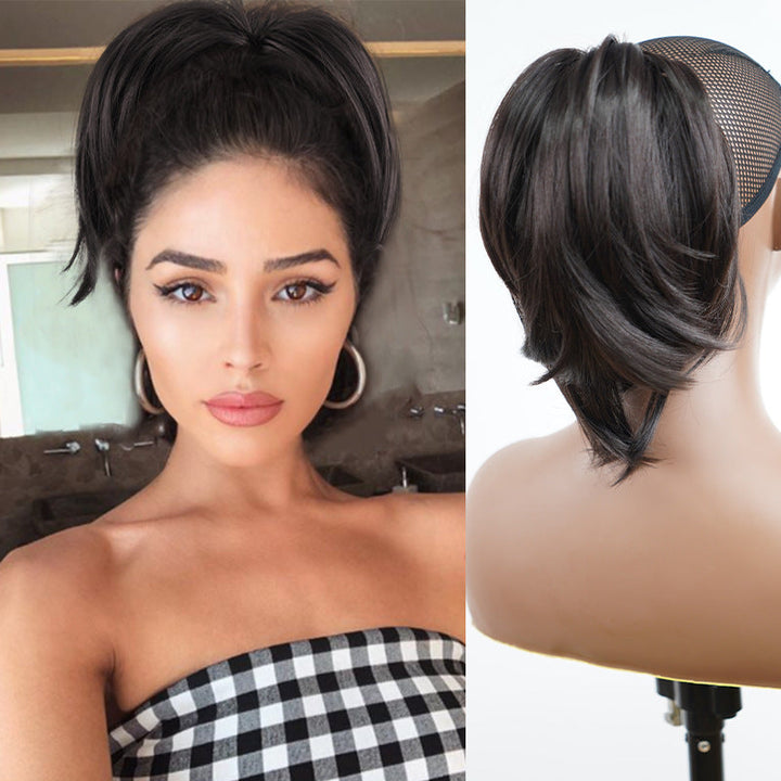 Thick synthetic ponytail hair extension for women, designed for instant volume and a full, elegant style.
