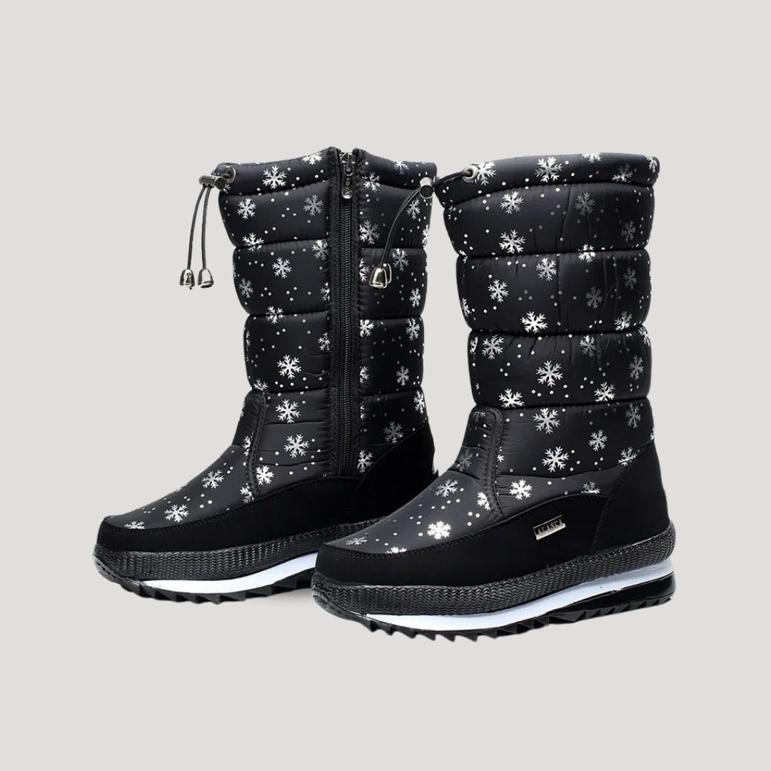 Durable women's waterproof winter boots with insulation for snow & cold. Slip-resistant soles ensure outdoor safety.