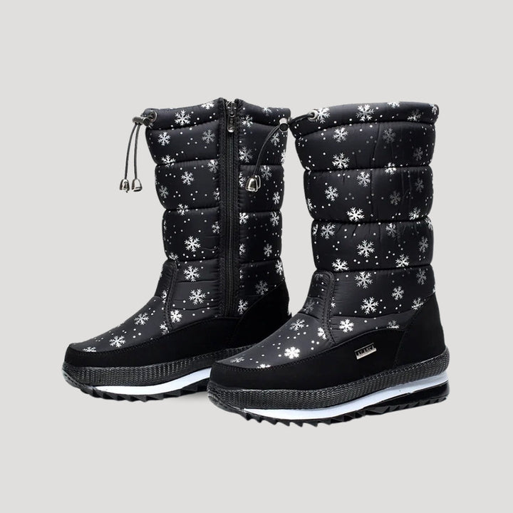 Durable women's waterproof winter boots with insulation for snow & cold. Slip-resistant soles ensure outdoor safety.