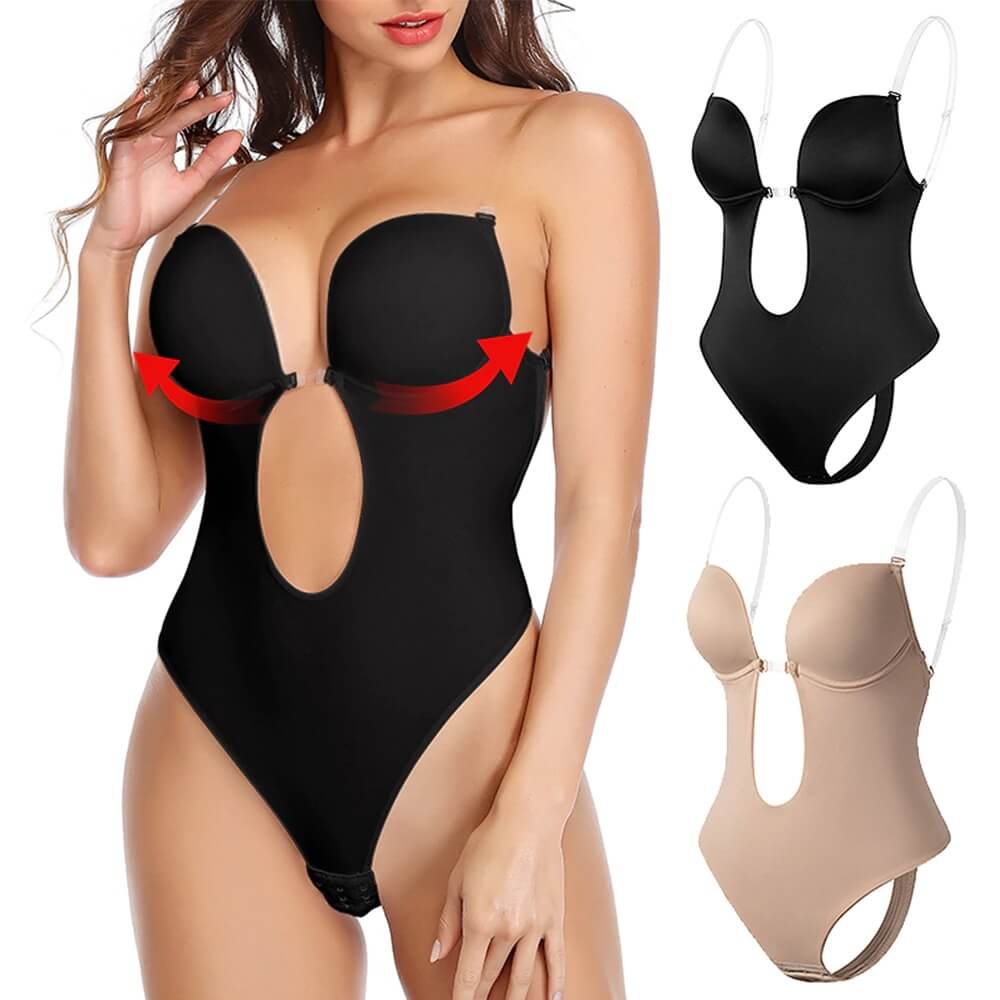 Women's invisible backless bodysuit shaper, perfect for smooth contours under formal wear.