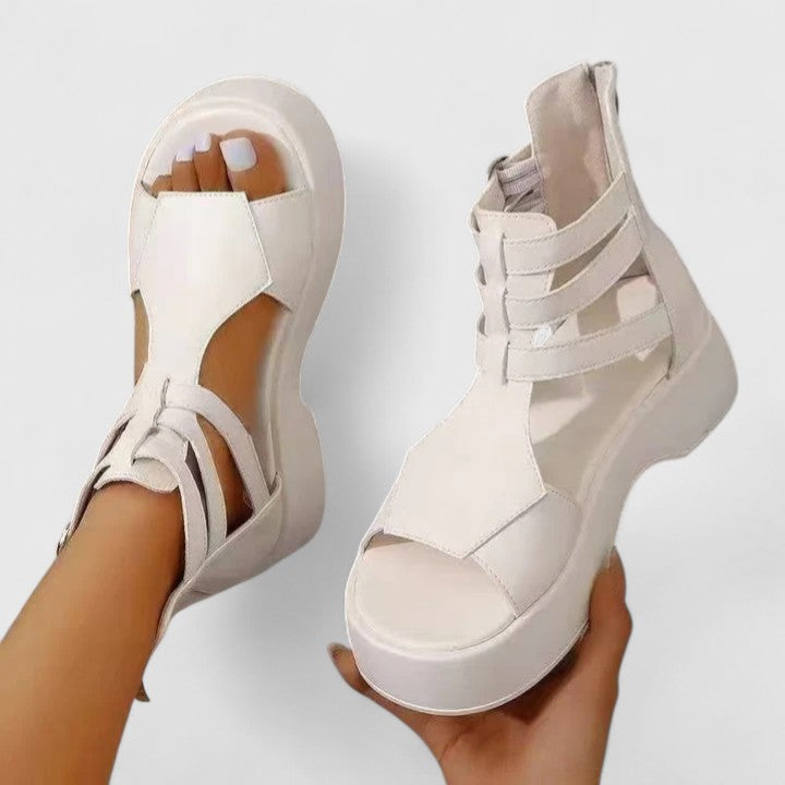 Women's Ivana multi-strap orthopedic platform sandals. Comfortable, stylish, & provides posture support.
