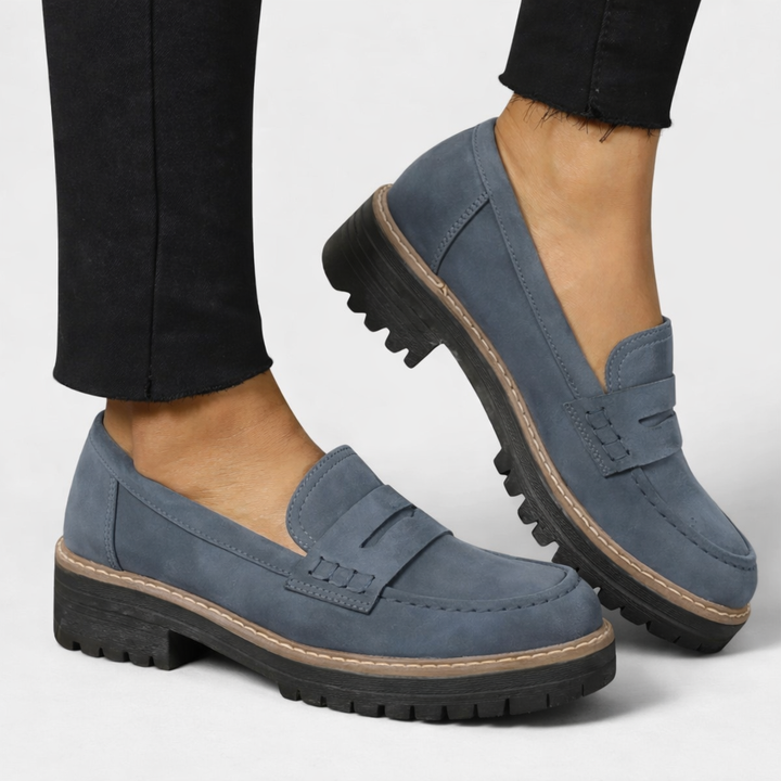 Ergonomic women's comfort loafers providing excellent foot support, ideal as casual or work shoes.