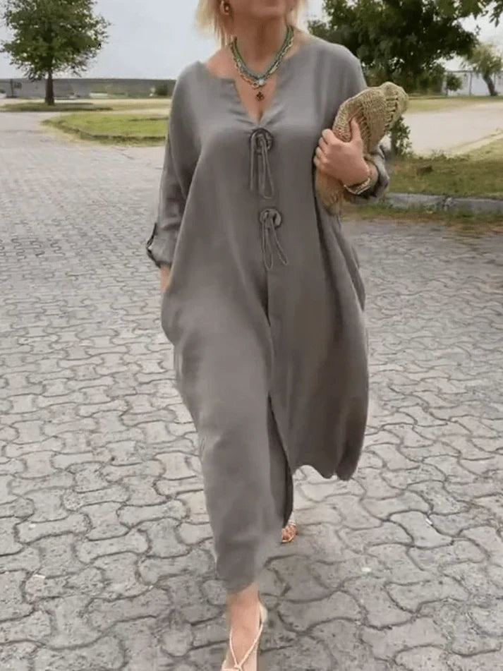 Kharen Tunic Dress. Versatile women's long-sleeve dress offering effortless style, comfort & chic everyday fashion.