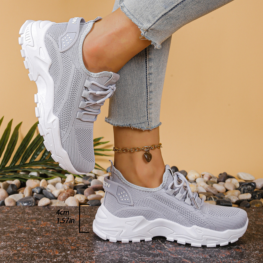 Premium women's lace-up orthopedic sneakers ensuring all-day comfort and effective foot pain relief.