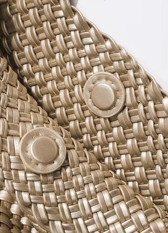 Professional women's large woven tote bag, spacious shoulder carry, perfect for work or travel.