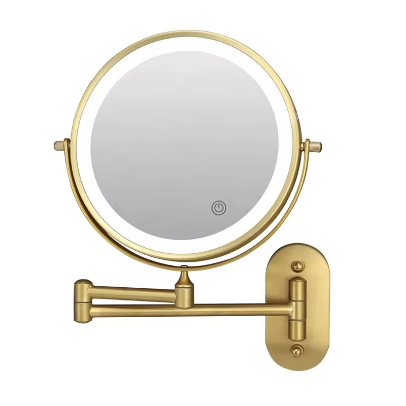 Professional 3X magnifying LED cosmetic mirror provides clear, bright illumination for makeup.