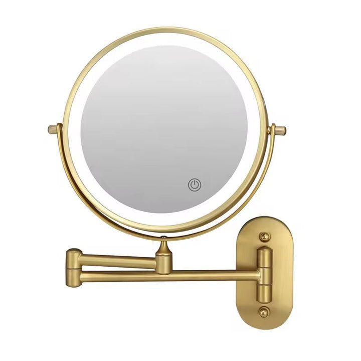 Professional 3X magnifying LED cosmetic mirror provides clear, bright illumination for makeup.