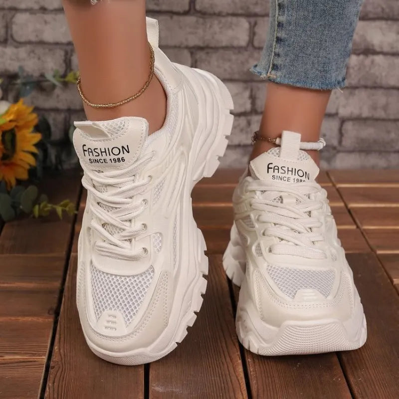 Women's comfy & breathable athletic sneakers, perfect lightweight footwear for daily casual wear & walking.