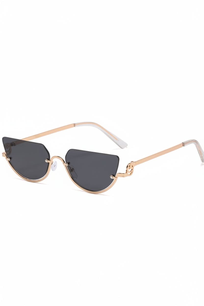 Lightweight women's cat eye sunglasses, a chic fashion accessory. Offers UV protection with a stylish metal frame.