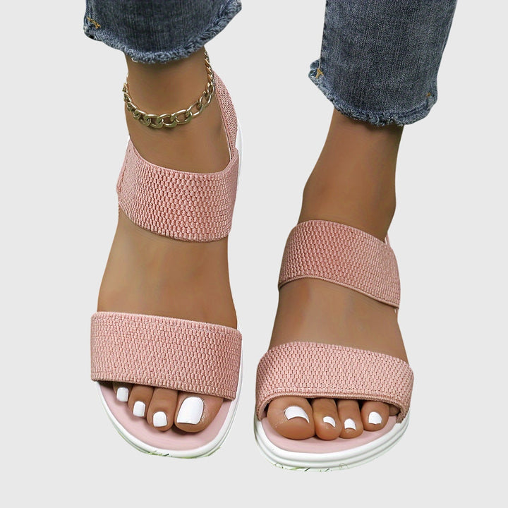 Casual summer sandals for women, lightweight orthopedic design, adjustable arch support & foot comfort.