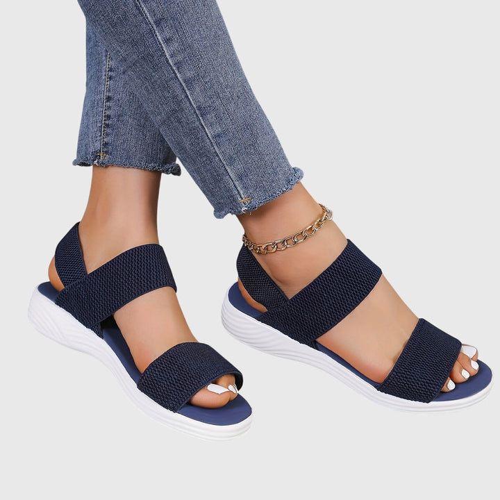 Lightweight women's walking sandals, orthopedic design, adjustable straps & superior arch support.