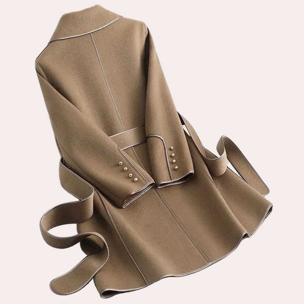 Loose fit women's trenchcoat, ideal for spring or fall outerwear. Stylish & comfortable lightweight jacket.
