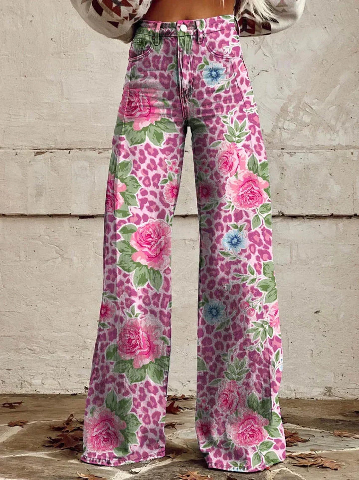 Comfortable long fit baggy jeans for women, perfect for a casual summer.