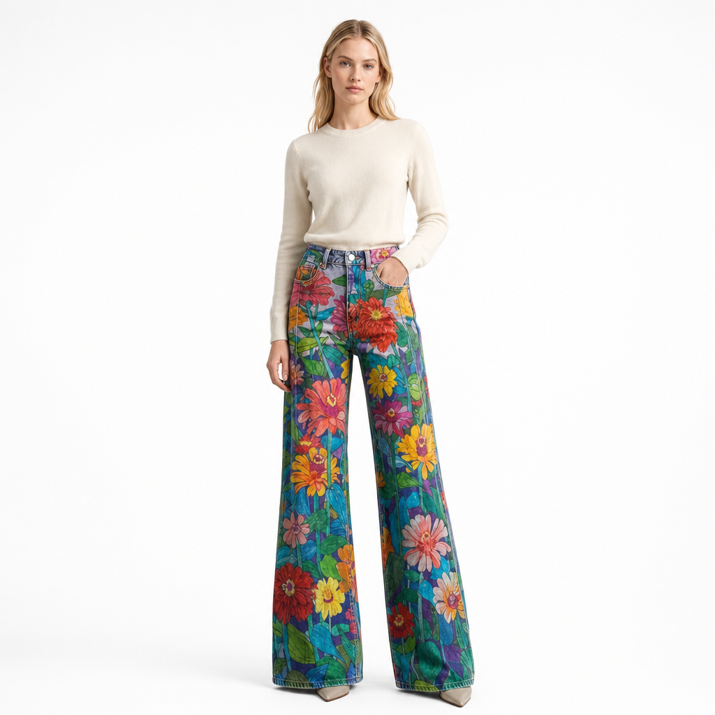 Loose fit baggy jeans for women, comfortable and stylish for everyday wear.
