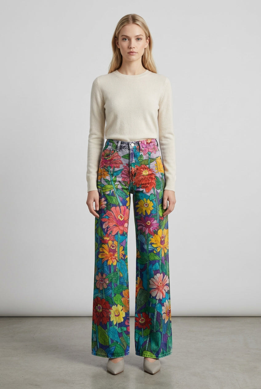 Plus size baggy jeans for women, comfortable and fashionable wide leg design.