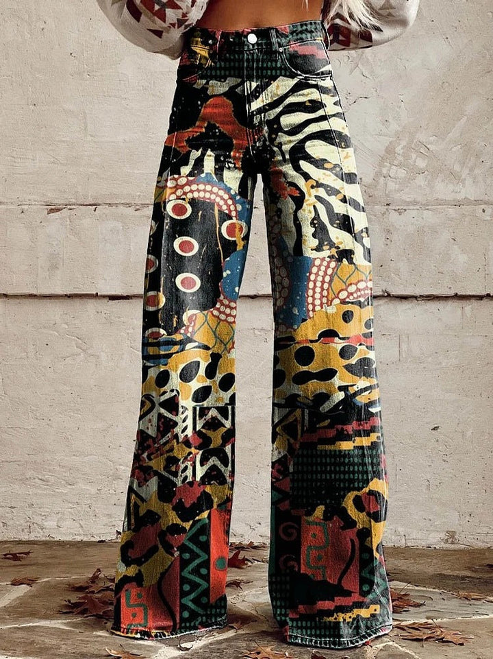 Summer style women's long fit jeans, versatile and trendy baggy design.