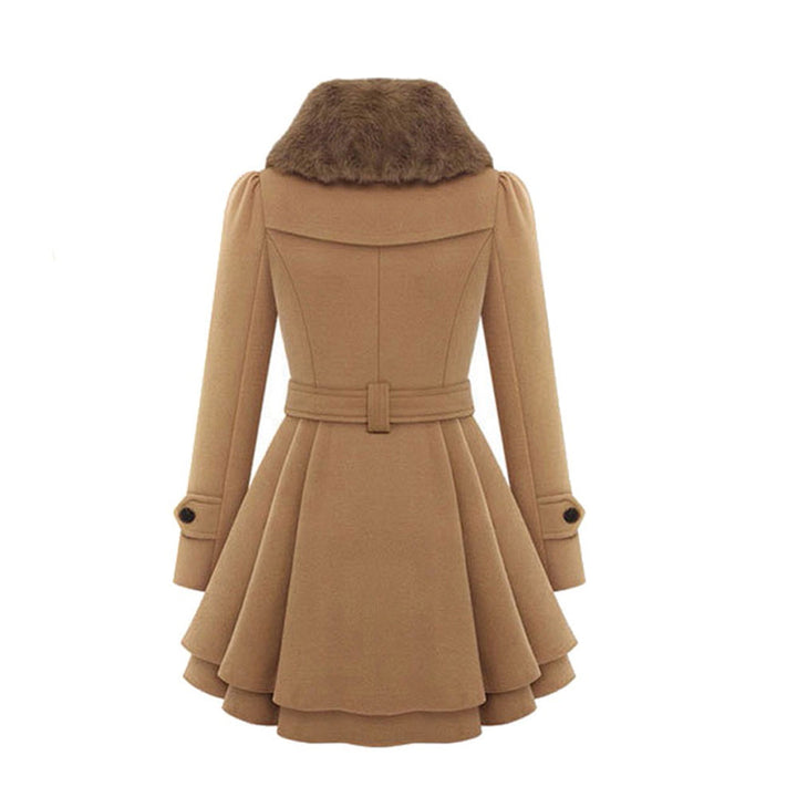 Elegant women's long coat, tailored fit. Sophisticated outerwear for winter fashion and everyday wear.