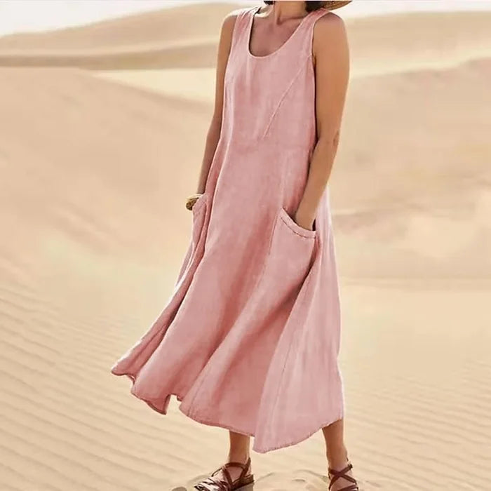 Women's Orielle everyday midi dress, classic design for versatile casual style. Comfortable spring/summer fashion.