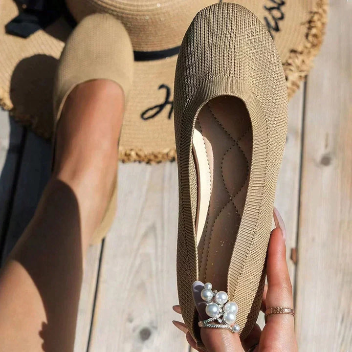 Stylish women's comfort shoes, orthopedic flats designed for all-day support and walking.