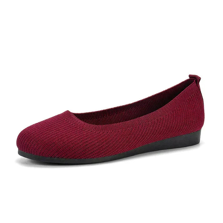 Breathable women's orthopedic ballet flats with foot support. Ideal walking shoes for spring & summer casual wear.