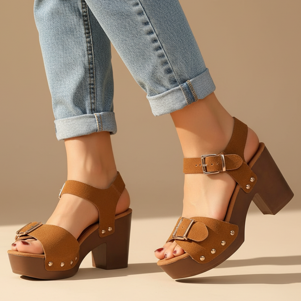 Perfect summer orthopedic block heel sandals for women, designed for stylish and comfy wear.