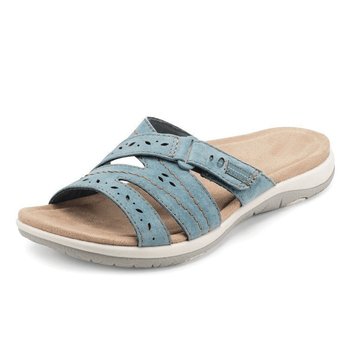 Supportive women's casual sandals with wide toe box, arch support, and cushioning for ultimate foot pain relief.