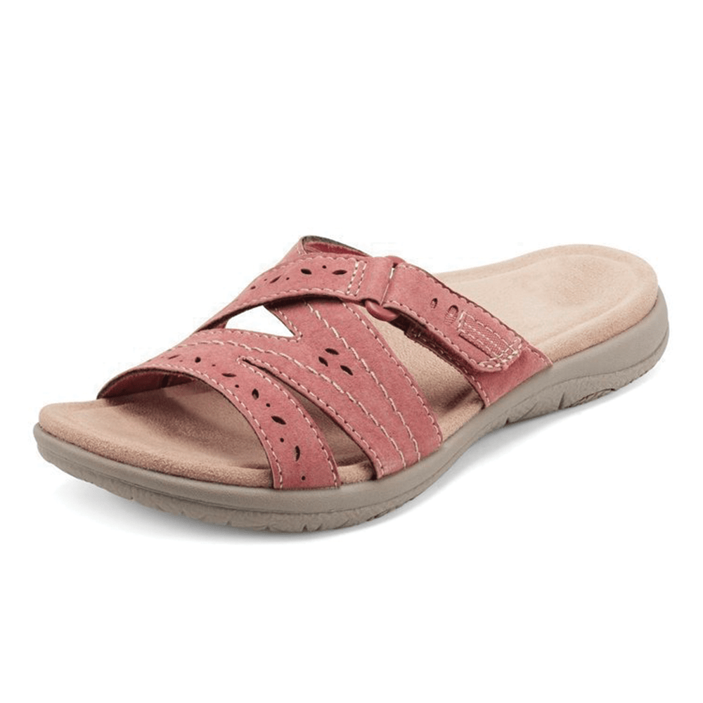 Black orthopedic summer sandals for women with wide toe box, arch support, and comfortable foot pain relief.