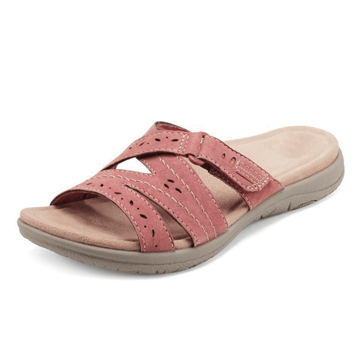 Black orthopedic summer sandals for women with wide toe box, arch support, and comfortable foot pain relief.