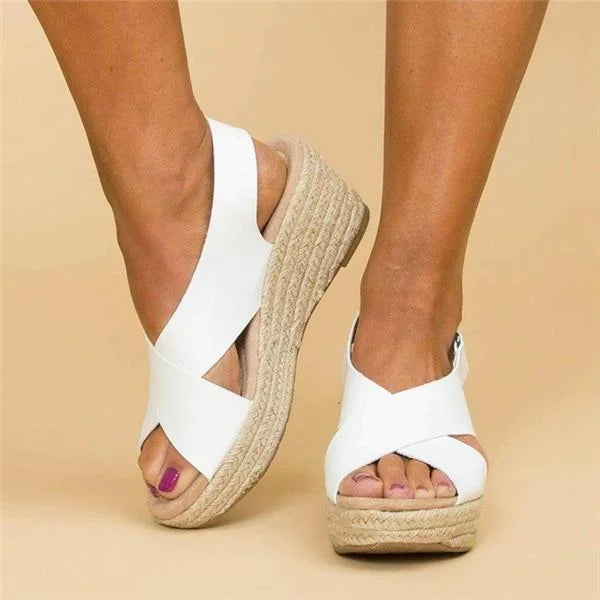 Close-up of soft, cushioned women's orthopedic sandals with arch support.