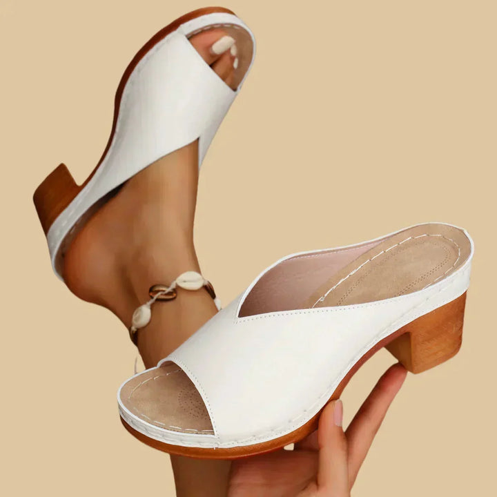 Elegant women's orthopedic heeled sandals, designed for comfort & style. Great for dressy summer wear.