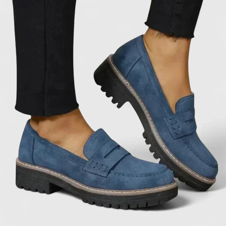 Orthopedic women's casual flats with superior arch support, ensuring all-day walking comfort & foot health.