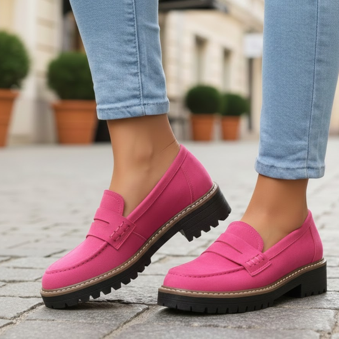 Casual women's orthopedic loafers, offering superior cushioned comfort for long-lasting support.