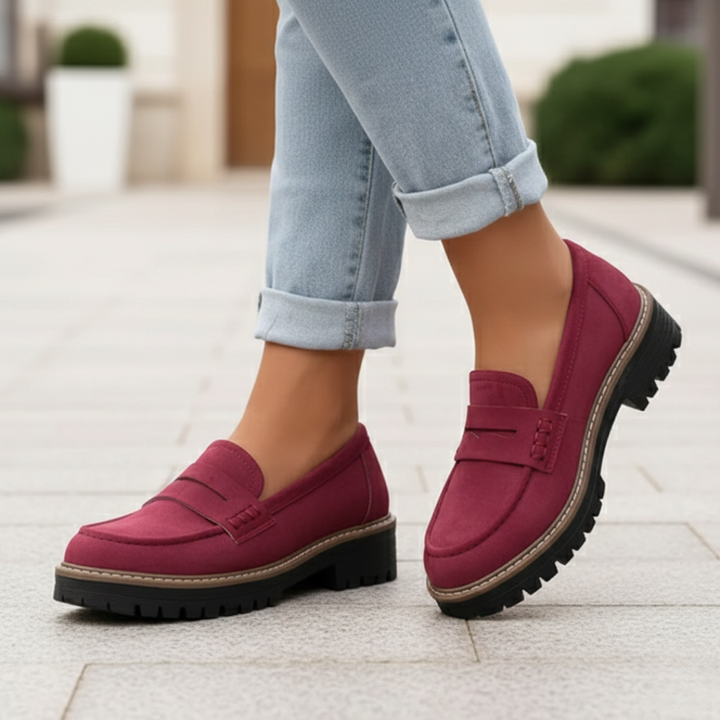 Everyday women's orthopedic loafers with chunky soles, ensuring all-day comfort & fashionable support.
