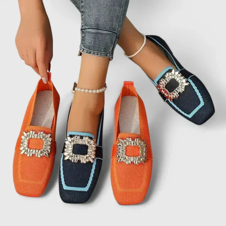 Casual elegant women's slip-on loafers. Orthopedic design with cushioned footbed for superior walking comfort.