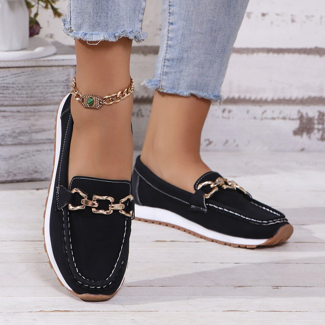 Women's walking shoes: orthopedic loafers with premium arch support for comfortable & active daily wear.