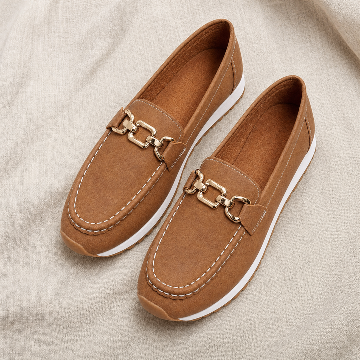Stylish casual women's orthopedic loafers, offering superior arch support & all-day comfort.