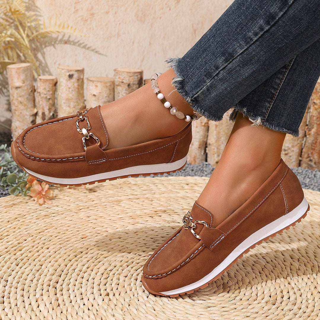 Fashionable women's orthopedic loafers, designed for comfort & strong arch support.