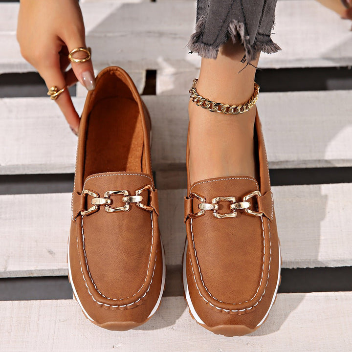 Healthy footwear: women's orthopedic loafers promoting foot health with enhanced arch support.