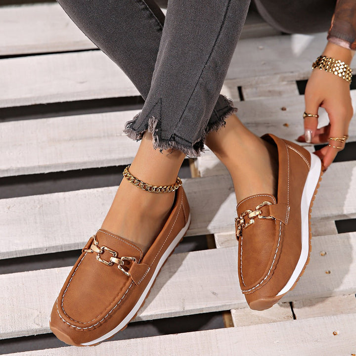 Easy-to-wear women's orthopedic walking loafers with superior arch support & comfort.