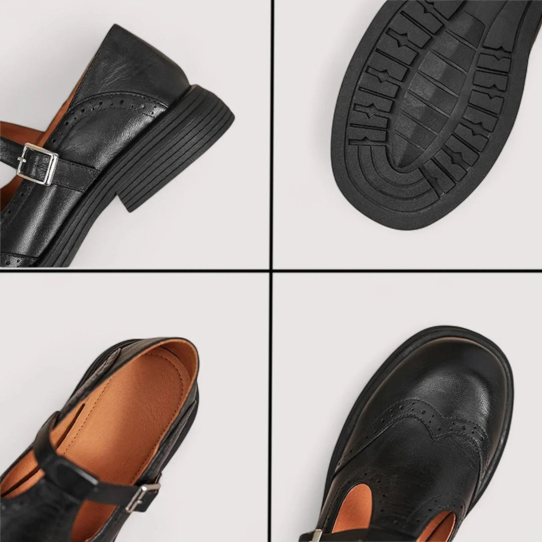 Pair of women's stylish orthopedic Mary Jane shoes, perfect for comfort, arch support, and casual wear.