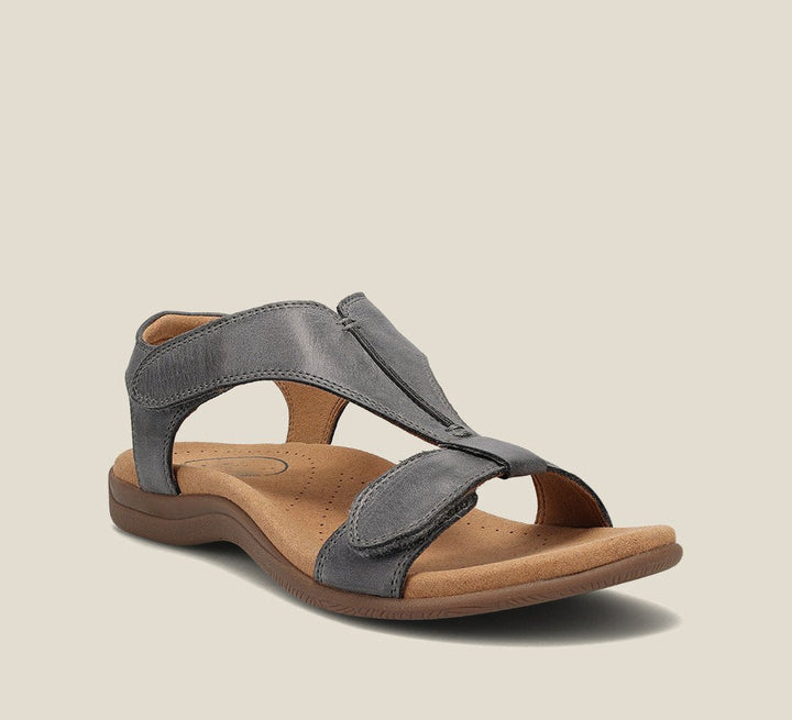 Orthopedic women's sandals with soft cushioning, open-toe design, & adjustable straps for superior walking comfort.