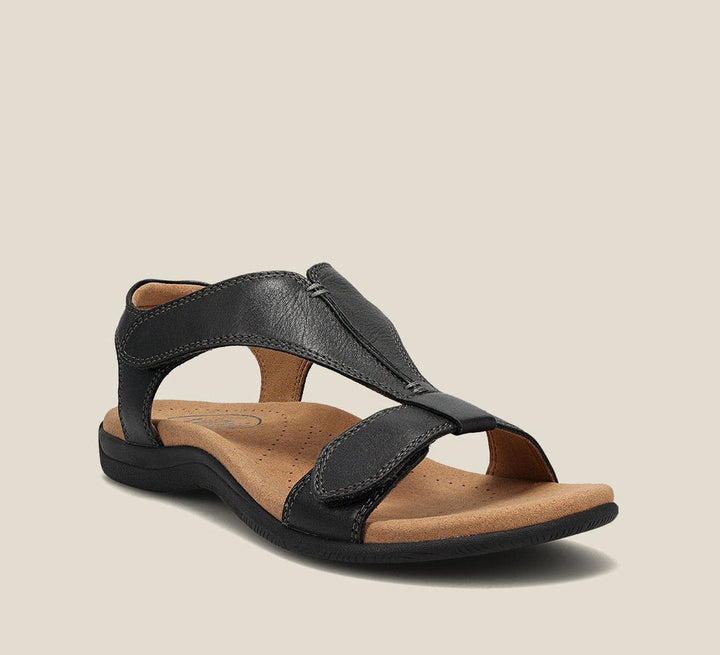 Summer women's orthopedic sandals with cushioned sole & open-toe for breathable comfort. Adjustable straps.