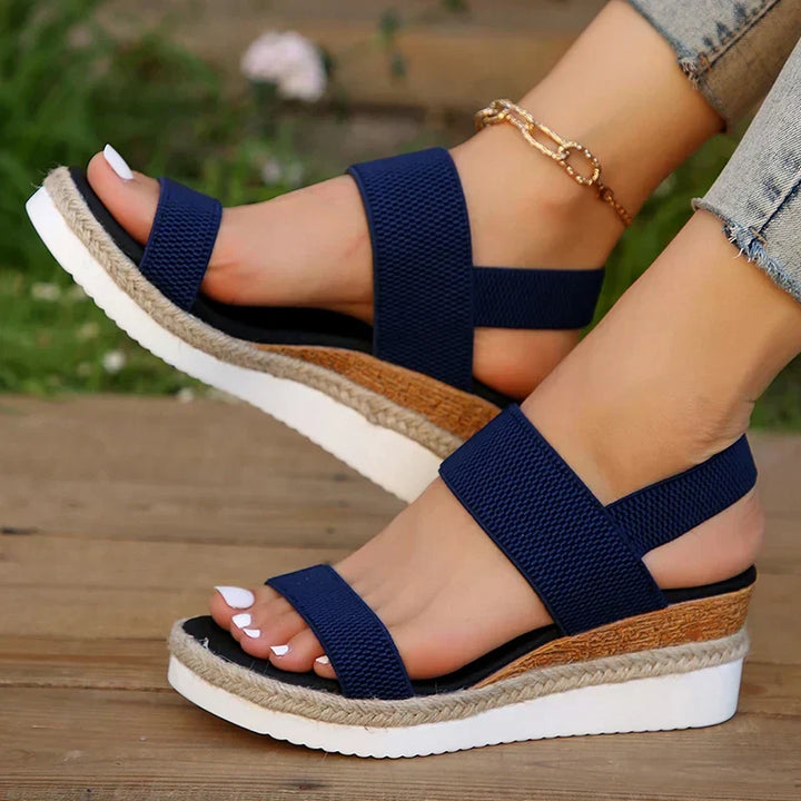 Stylish women's platform summer sandals offering orthopedic comfort.