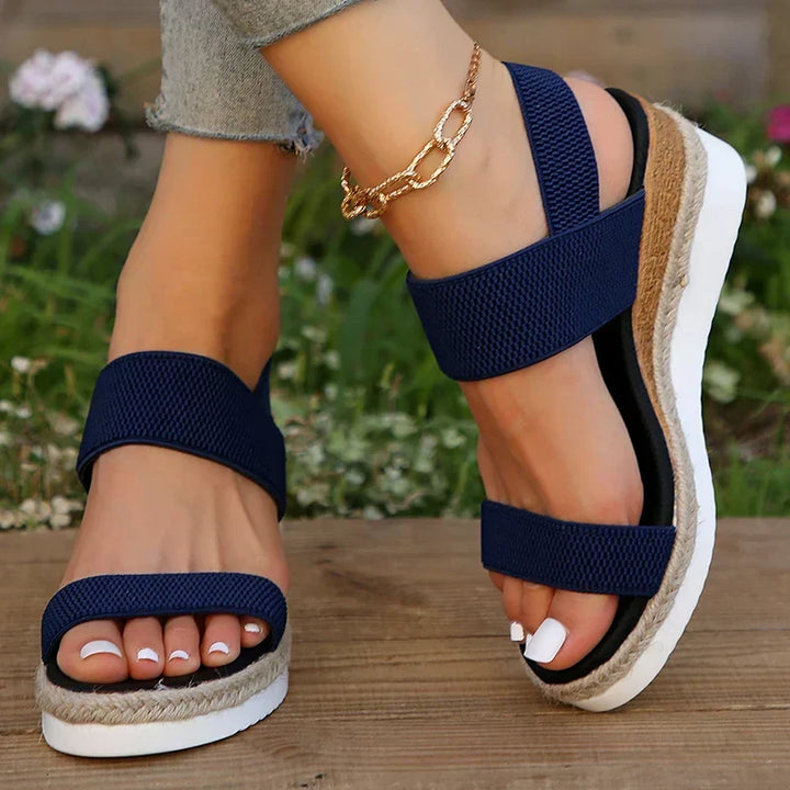 Women's comfortable platform sandals, designed for all-day foot support.