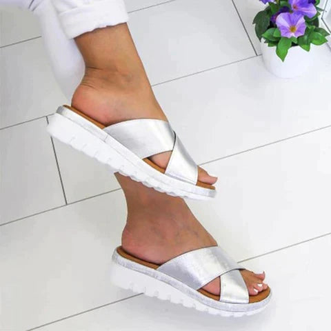 Casual women's orthopedic sandals for summer. Adjustable straps, arch support for all-day comfortable walking.