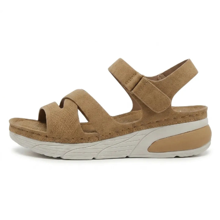 Foot relief women's sandals, adjustable & orthopedic, designed for arch support & comfort.