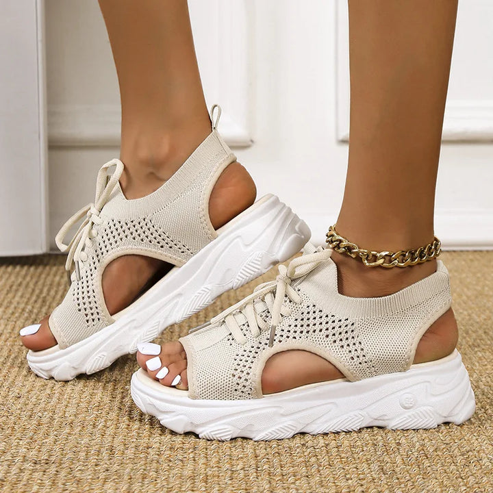 Lightweight women's orthopedic sandals with soft, adjustable straps, ideal for breathable summer comfort & foot support.